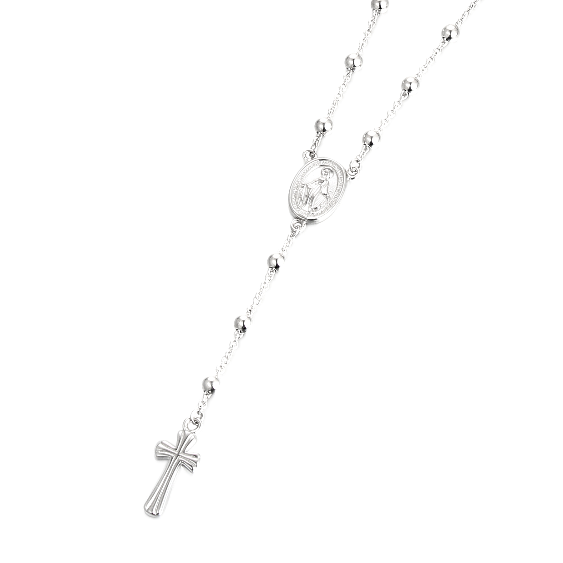 Rosenkranz-Halskette aus Natursteinen mit Anhängern – Bronzallure